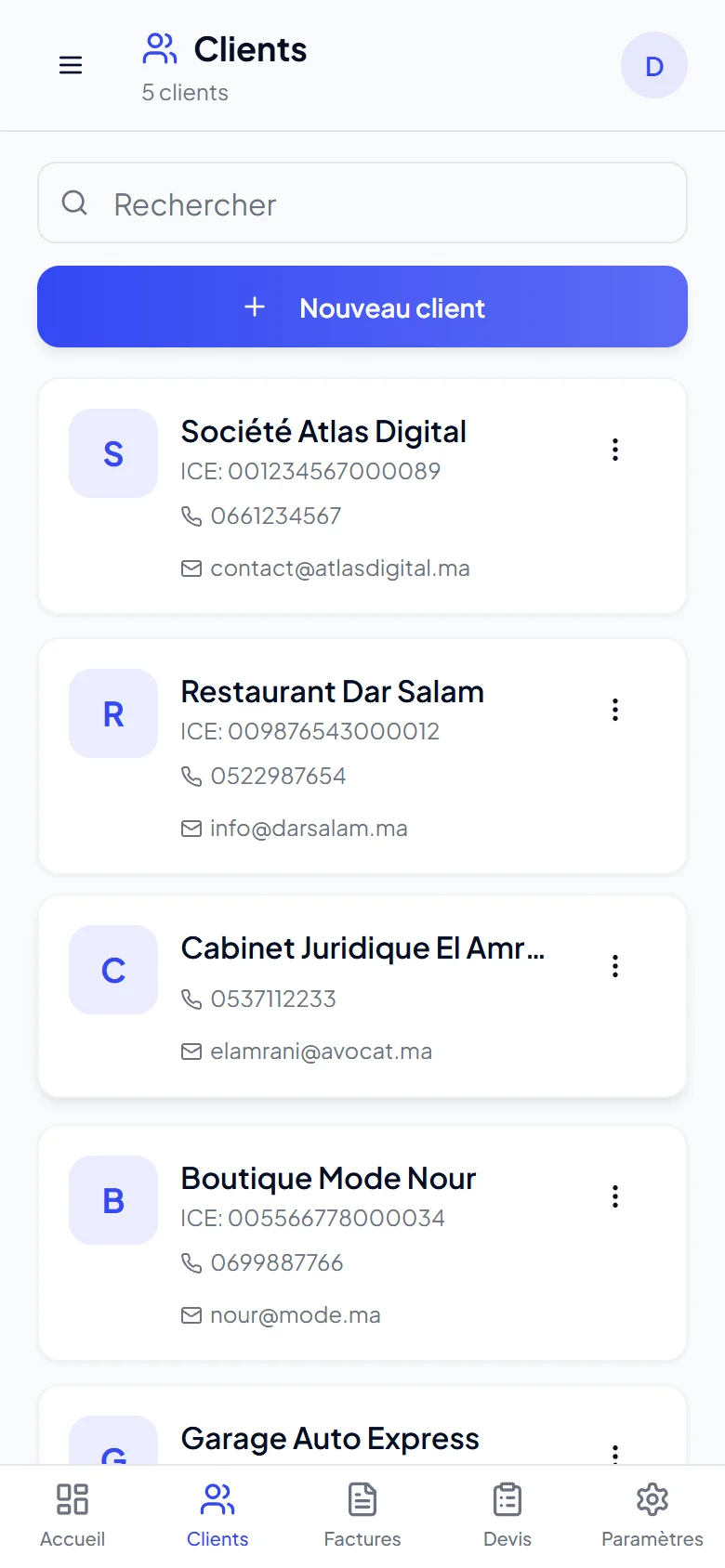 Gerez vos clients
